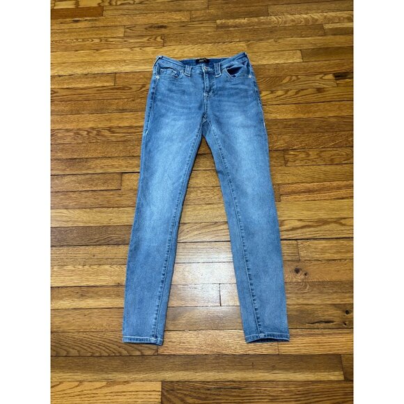 True Religion Womens Jennie Curvy Mid Rise Skinny Jeans Sz 26 Blue Stretch Denim - Picture 1 of 6